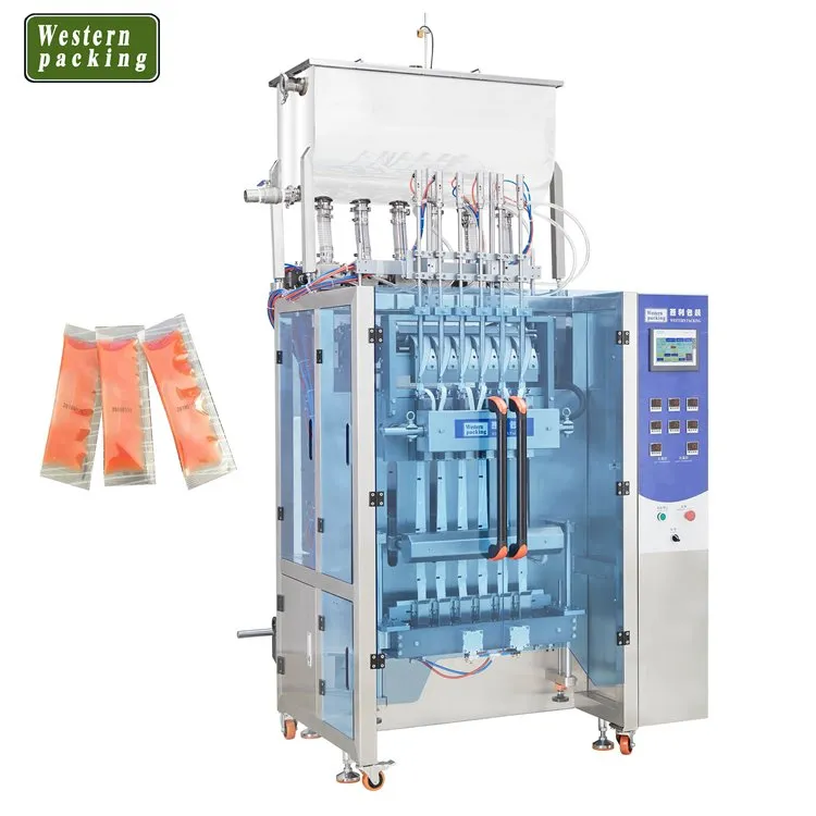 מכונת אריזת ג'לי עם שלושה צדדיים רב-מסלוליים